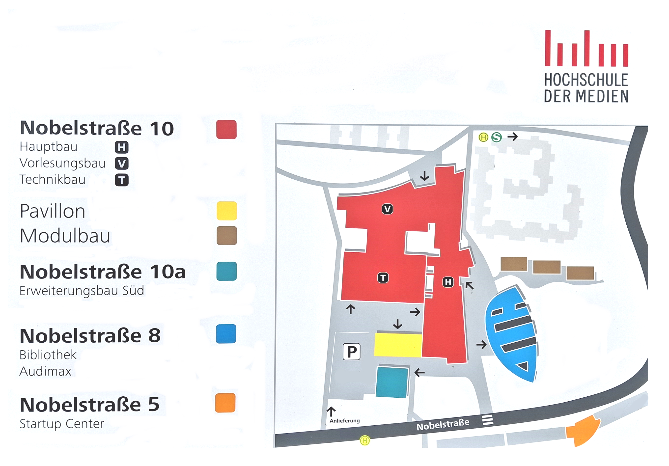 Lageplan der HdM Stuttgart