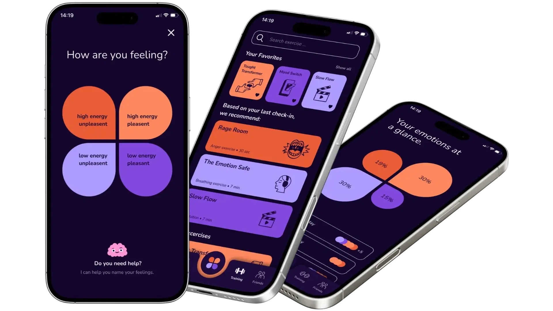 Screenbeispiel der App von wefeel